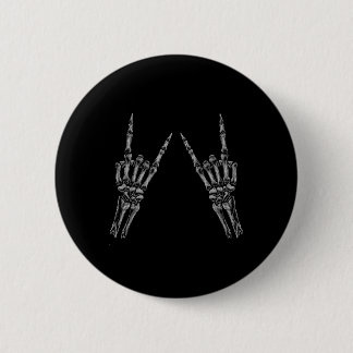 Rock on band T - shirts voor vrouwen Rock en Rolls Ronde Button 5,7 Cm