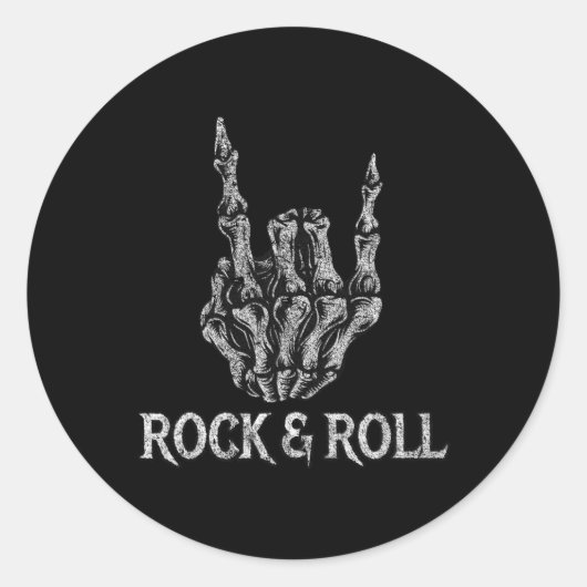 Rock on band T - shirts voor vrouwen Rock en Rolls Ronde Sticker (Voorkant)