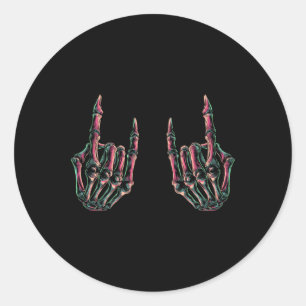 Rock on band T - shirts voor vrouwen Rock en Rolls Ronde Sticker