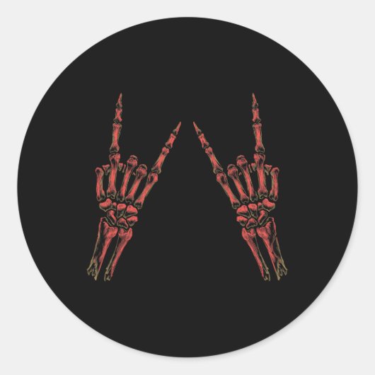 Rock on band T - shirts voor vrouwen Rock en Rolls Ronde Sticker (Voorkant)