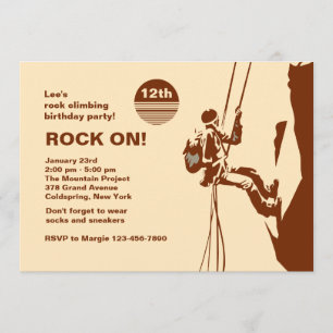 Rock On Bergbeklimmen Uitnodiging