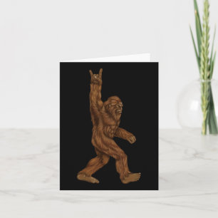 Rock on Bigfoot - Concert Buddy - Hand Drawn Sasqu Kaart