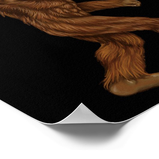 Rock on Bigfoot sasquatch loves Rock and Roll Sung Poster (Hoek)