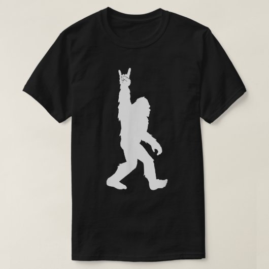 Rock On Bigfoot Silhouet T-shirt (Design voorkant)