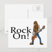 Rock On Briefkaart (Voorkant / Achterkant)