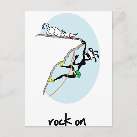 "Rock on!" Briefkaart (Voorkant)