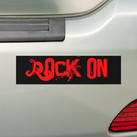 Rock on bumpersticker (Op auto)