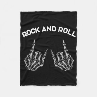 Rock on Bynd T - shirts voor vrouwen Rock and Roll Fleece Deken