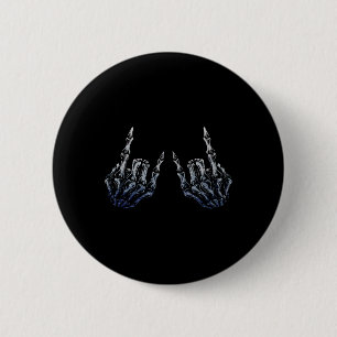 Rock on Bynd T - shirts voor vrouwen Rock and Roll Ronde Button 5,7 Cm