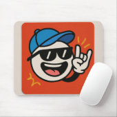 Rock on - Cartoon Sticker 😎 Muismat (Met muis)
