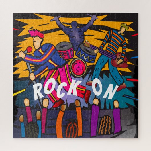 Rock on Colorful Band Concert Legpuzzel (Verticaal)