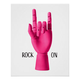 Rock On. Direct downloaden of glanzend Poster