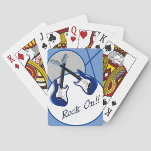 Rock on Double Blue Guitar-speelkaarten Pokerkaarten