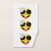 Rock on Emoji Bathroom Towel Set Bad Handdoek (Handdoek)