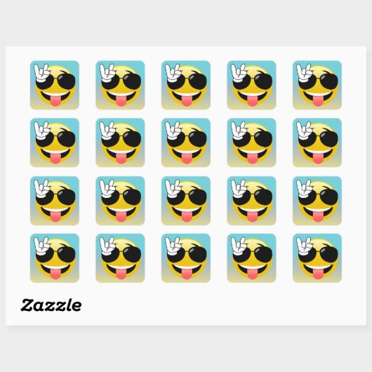Rock on Emoji ombre stickers (Vel)