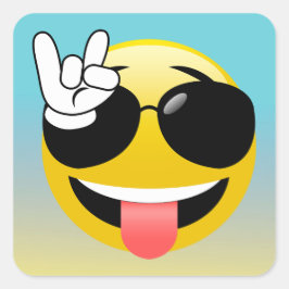 Rock on Emoji ombre stickers