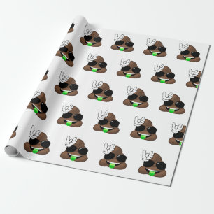 Rock On Emoji Poop Cadeaupapier