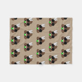 Rock On Emoji Poop Fleece Deken (Voorkant (Horizontaal))