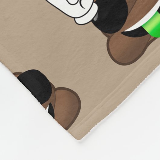 Rock On Emoji Poop Fleece Deken (Hoek)