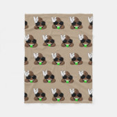 Rock On Emoji Poop Fleece Deken (Voorkant)