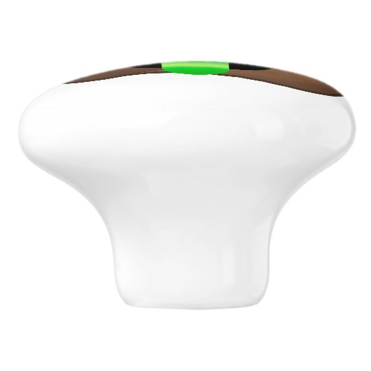 Rock On Emoji Poop Keramische Knop (Zijkant)