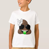 Rock On Emoji Poop T-shirt (Voorkant)