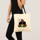 Rock On Emoji Poop Tote Bag (Voorkant (product))