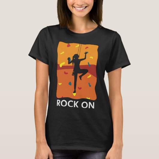 Rock-on-Girl-klimmers T-shirt (Voorkant)