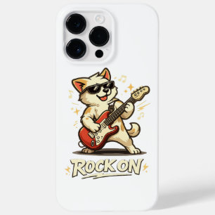 Rock On Gitaar Hond Grappige Rock Muziek Case-Mate iPhone 14 Pro Max Hoesje