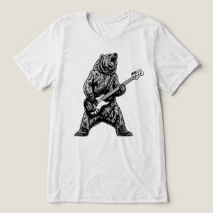 Rock On Grizzly Beer Bassist Tri-Blend Shirt