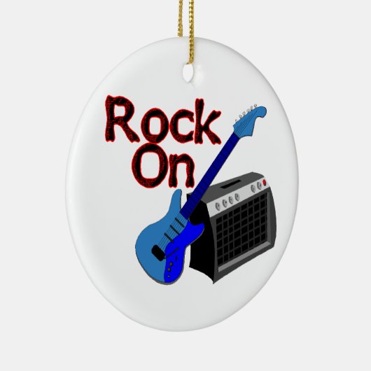 Rock On Guitar & Amp Keramisch Ornament (Rechts)