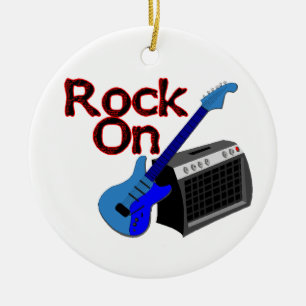 Rock On Guitar & Amp Keramisch Ornament
