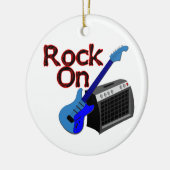 Rock On Guitar & Amp Keramisch Ornament (Links)
