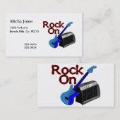 Rock On Guitar & Amp Visitekaartje (Voorkant / Achterkant)
