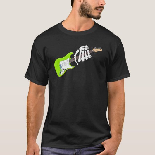 Rock On Guitar Neck - With A Sweet Rock & Roll Ske T-shirt (Voorkant)