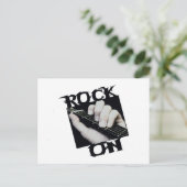 Rock on Guitar Player Briefkaart (Staand voorkant)