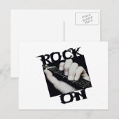 Rock on Guitar Player Briefkaart (Voorkant / Achterkant)