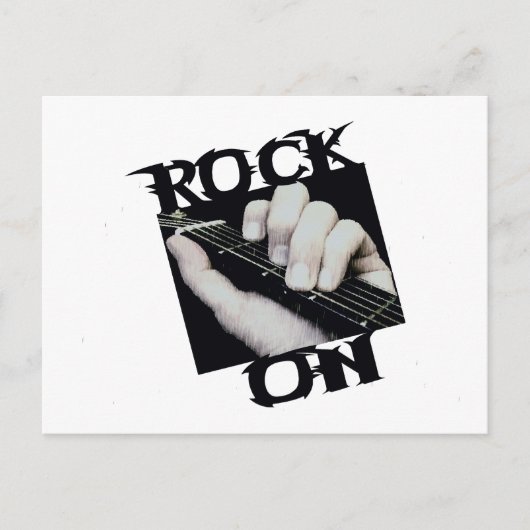 Rock on Guitar Player Briefkaart (Voorkant)