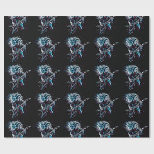 Rock on Heavy Metal Black Cadeaupapier (Vlak)