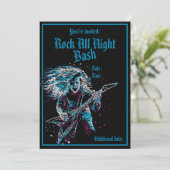 Rock On Heavy Metal Invitation Kaart (Staand voorkant)