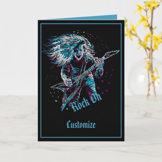 Rock On Heavy Metal Kaart (Gele Bloem)