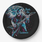 Rock On Heavy Metal Papieren Bordje (Voorkant)