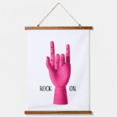 Rock On. Houten wandtapijt hanger Hangend Wandkleed (Voorkant)