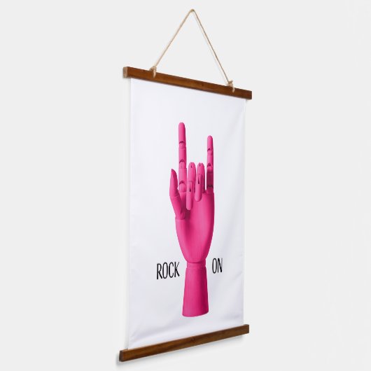 Rock On. Houten wandtapijt hanger Hangend Wandkleed (Gebogen)