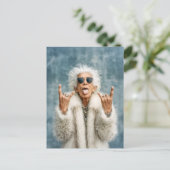 Rock On in stijl Briefkaart (Staand voorkant)