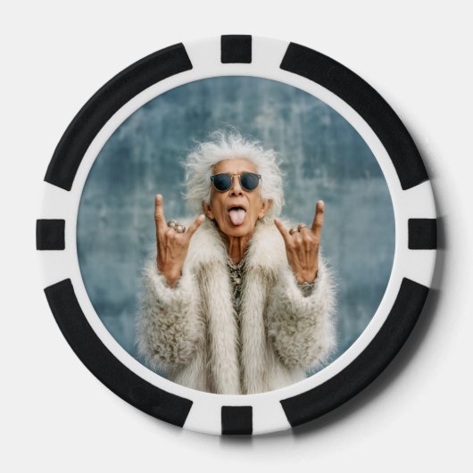 Rock On in stijl Poker Chips (Voorkant)