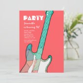 Rock On Invitation Kaart (Staand voorkant)