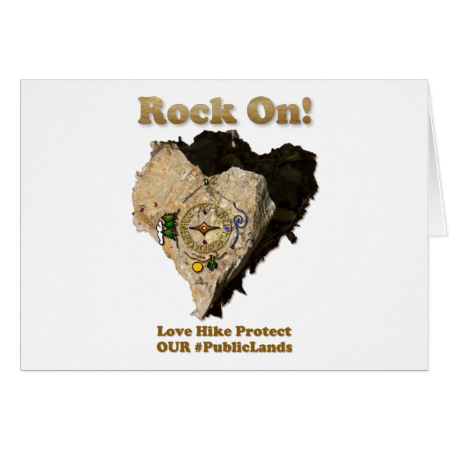 ROCK ON! Liefde Hike beschermt onze publieke grond (Voorkant Horizontaal)