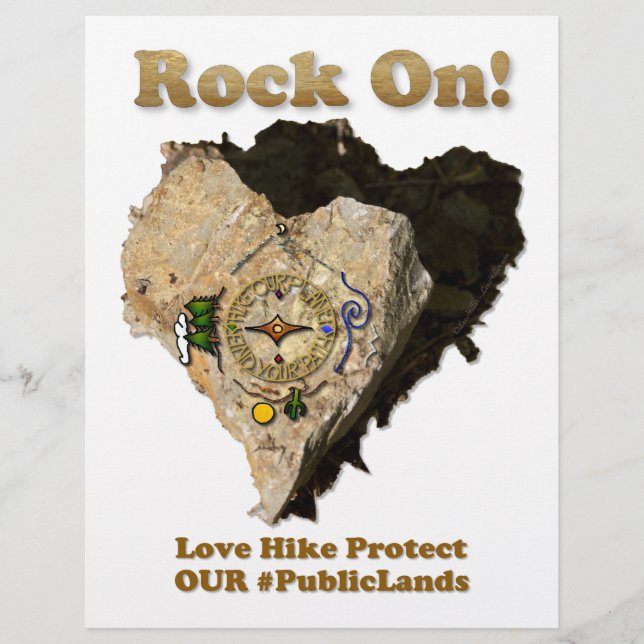ROCK ON! Liefde Hike beschermt onze publieke grond (Voorkant)
