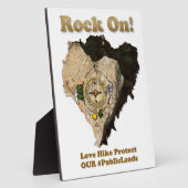 ROCK ON! Liefde Hike beschermt onze publieke grond Fotoplaat (Zijkant)